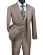 Vinci Men's 3 Piece Modern Fit Suit - Stylish Vest