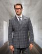 Statement Men's Outlet 2 Piece 100% Wool Fashion Suit - Smooth Plaid
