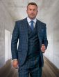 Statement Men's 100% Wool 3 Piece Suit - Two Tone