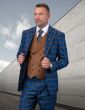 Statement Men's 100% Wool 3 Piece Suit - Vibrant Two Tone