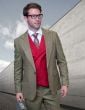 Statement Men's 100% Wool 3 Piece Suit - Vibrant Vest
