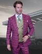 Statement Men's 100% Wool 3 Piece Suit - Vibrant Vest
