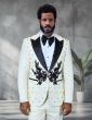 Off White Tuxedo Mens Tuxedo Peak Lapel
