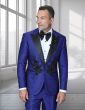 Statement Men's 2 Piece Modern Fit Tuxedo - Floral Appliqué