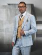 Statement Men's 100% Wool 3 Piece Suit - Stylish Windowpane