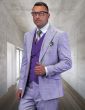 Statement Men's 100% Wool 3 Piece Suit - Stylish Windowpane