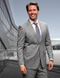 Statement Men's 100% Wool 2 Piece Suit - Light Plaid