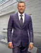 Statement Men's 100% Wool 2 Piece Suit - Layered Patterns