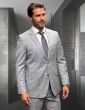 Statement Men's 100% Wool 2 Piece Suit - Classic Windowpane
