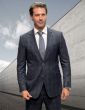 Statement Men's 100% Wool 2 Piece Suit - Double Lined Windowpane