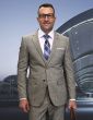 Statement Men's Outlet 100% Wool 2 Piece Suit - Light Plaid