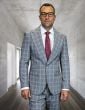 Grey Suit Mens 2 Piece Suits Wide Peak Lapel Suit Mens Suits