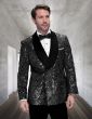 Statement Men's 2 Piece Modern Fit Lace Tuxedo - Side Trim Pants