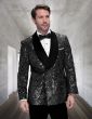 Statement Men's Outlet 2 Piece Modern Fit Lace Tuxedo - Side Trim Pants