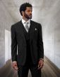 Statement Men's 100% Wool 3 Piece Suit - Light Texture