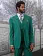 Statement Men's 100% Wool 3 Piece Suit - Light Texture