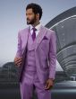 Statement Men's 100% Wool 3 Piece Suit - Light Texture