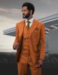 Statement Men's 100% Wool 3 Piece Suit - Light Texture
