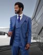 Statement Men's 100% Wool 3 Piece Suit - Light Texture