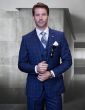 Statement Men's Outlet 3 Piece 100% Wool Cashmere Suit - Sleek Windowpane