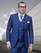 Statement Men's 100% Wool Cashmere 3 Piece Suit - Bold Windowpane