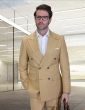 Camel Suit Men's Suit Double Breasted Suit Jacket