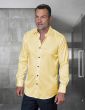 Statement Men's Long Sleeve Woven Shirt - Solid Color Satin