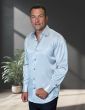 Statement Men's Long Sleeve Woven Shirt - Solid Color Satin