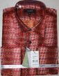 Statement Men's Long Sleeve Woven Fashion Shirt - Two Tone Dotted Pattern