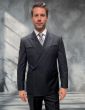 Statement Men's Outlet 2 Piece Modern Fit Double Breasted Suit - Sleek Finish