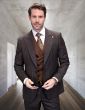 Statement Men's 100% Wool 3 Piece Suit - Bold Contrast