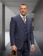Statement Men's Outlet 3 Piece 100% Wool Tweed Fashion Suit - Plaid Pattern