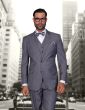 Statement Men's Outlet 3pc Wool Modern Fit Suit - Solid Colors