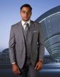 Statement Men's Outlet 3 Piece 100% Wool Suit - Tailored Fit