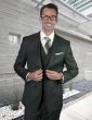 Statement Men's Outlet 3 Piece 100% Wool Suit - Tailored Fit