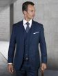Statement Men's Outlet 3 Piece 100% Wool Suit - Tailored Fit