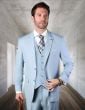 Powder Blue Suit Mens 3 Piece Suits Sharp Suits for Men