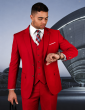 Red Suit Mens 3 Piece Suits Sharp Suits for Men