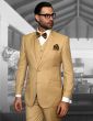 Statement Men's Outlet 100% Wool 3 Piece Suit - Solid Colors