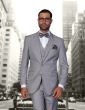 Statement Men's 100% Wool 3 Piece Suit - Extra Long Sizes