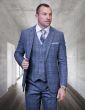 Statement Men's Big and Tall 3 Piece Suit - Plaid Fashion