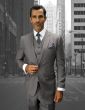 Statement Men's Big and Tall 3 Piece Suit - Light Plaid