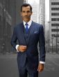 Statement Men's Big and Tall 3 Piece Suit - Light Plaid
