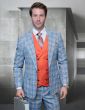 Statement Men's Outlet 100% Wool 3 Piece Suit - Unique Color Design
