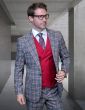Statement Men's 100% Wool 3 Piece Suit - Unique Color Design