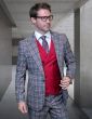 Statement Men's Outlet 100% Wool 3 Piece Suit - Unique Color Design