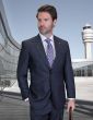 Statement Men's 2 Piece 100% Wool Modern Fit Suit - Subtle Windowpane