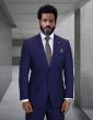 Statement Men's 2 Piece 100% Wool Modern Fit Suit - Subtle Windowpane