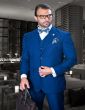 Statement Men's 3 Piece 100% Wool Fashion Suit - Solid Color