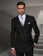 Statement Men's Outlet 2 Piece 100% Wool Fashion Suit - Solid Color
